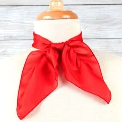 Red Silk Show Scarf