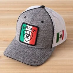Ariat Grey Mexico Snap Back Ball Cap