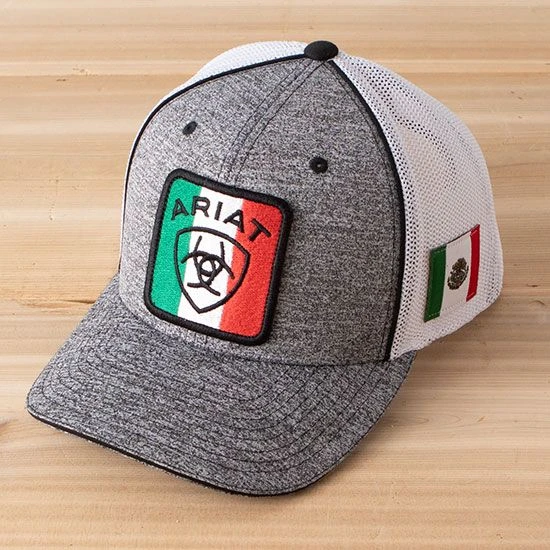 Ariat Grey Mexico Snap Back Ball Cap 3 Ariat Grey Mexico Snap Back Ball Cap