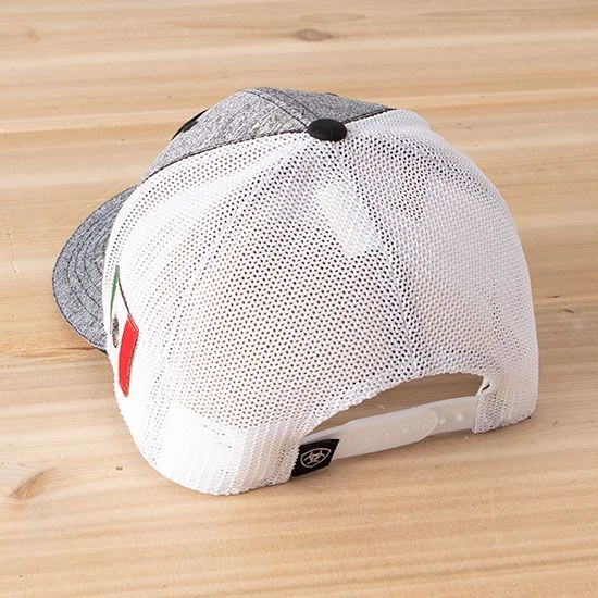Ariat Grey Mexico Snap Back Ball Cap 5 Ariat Grey Mexico Snap Back Ball Cap - Image 3