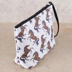 Lila Beige Horse Print Accessory Bag -Western Cowboy Equipment Shop 30413 reverse