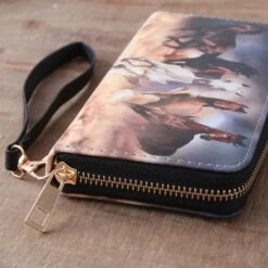 Galloping Paint Horse Wristlet -Western Cowboy Equipment Shop 30415 side detail