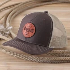Cinch Leather Patch Trucker Ball Cap