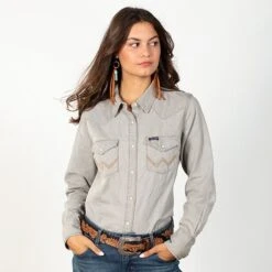 Wrangler Straight Shooter Denim Top