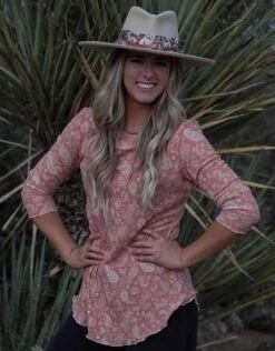 Georgia Perfect Peach Top -Western Cowboy Equipment Shop 32407 Influencer2