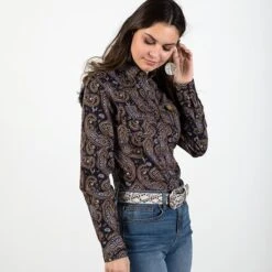Cinch Black Beauty Paisley Top -Western Cowboy Equipment Shop 33589 alt1