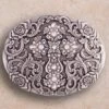 Floral Cross Buckle With Rhinestones 2 Floral Cross Buckle With Rhinestones -Western Cowboy Equipment Shop 37108 1