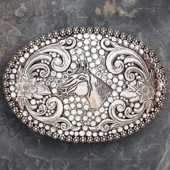 Crystal Horsehead Buckle