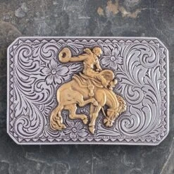 Nocona Two Tone Bronco Buckle