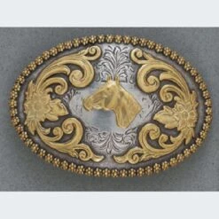 Nocona Antiqued Two-Tone Oval Berry Buckle