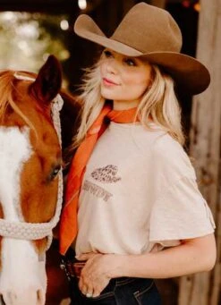 Howdy Fringe Tee -Western Cowboy Equipment Shop 40631 infl