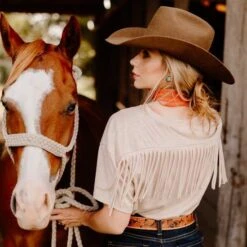 Howdy Fringe Tee -Western Cowboy Equipment Shop 40631 infl 2