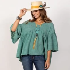Western Wings Green Top