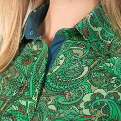 Green Paisley Top -Western Cowboy Equipment Shop 43086 alt2