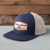 Kimes Ranch Kimes Replay Trucker Navy Ball Cap -Western Cowboy Equipment Shop 44106