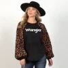 Wrangler Retro Leopard Top -Western Cowboy Equipment Shop 46469