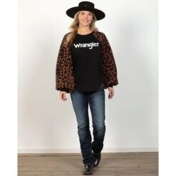 Wrangler Retro Leopard Top -Western Cowboy Equipment Shop 46469 alt1