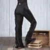 Premium Black Ultrasuede Chaps With Stretch Panel -Western Cowboy Equipment Shop 47910