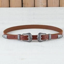 Double Buckle Western Belt