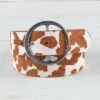 Wide Hair-on Cow Print Belt -Western Cowboy Equipment Shop 5078T