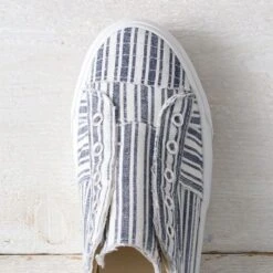 Corkys Navy Stripe Babalu Shoes -Western Cowboy Equipment Shop 510121N toe