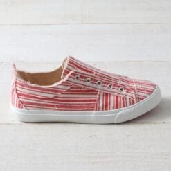 Corkys Red Stripe Babalu Shoes -Western Cowboy Equipment Shop 510121R side