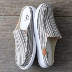 Corkys Black Stripe Pontoon Slip- On Shoes