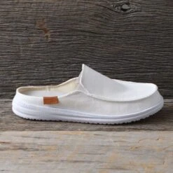 Corkys White Pontoon Slip- On Shoes -Western Cowboy Equipment Shop 510130W side