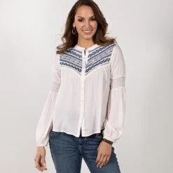Roper Pretty Peasant Button Down -Western Cowboy Equipment Shop 52994 alt3