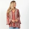 Elegant Floral Striped Top 1 Elegant Floral Striped Top -Western Cowboy Equipment Shop 53235
