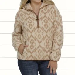 Cinch Aztec Quarter Zip Hoodie