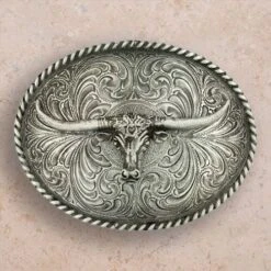 Montana Silversmiths Montana Silversmith’s Antique Longhorn Buckle