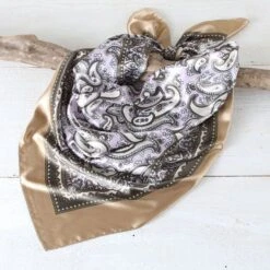 Tan Paisley Wild Rag