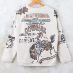 Meet Me At The Round Up Pullover -Western Cowboy Equipment Shop 62385 back