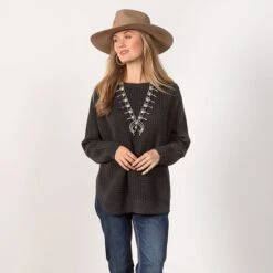 Phoenix Hematite Sweater 9 Phoenix Hematite Sweater -Western Cowboy Equipment Shop 63684 alt3
