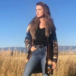 Bareas Fur Trim Cardigan 8 Bareas Fur Trim Cardigan -Western Cowboy Equipment Shop 63691 infl