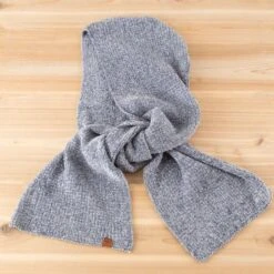 Gray Hooded Scarf