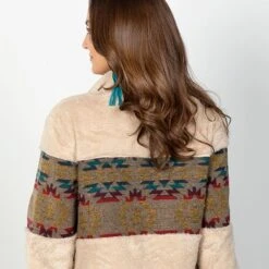 Southwest Aztec Sherpa Pullover -Western Cowboy Equipment Shop 65040 alt2