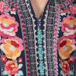 Flirty And Floral Navy Top -Western Cowboy Equipment Shop 67207 alt1