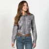 Panhandle Rough Stock Dark Grey Paisley Top -Western Cowboy Equipment Shop 67271
