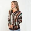 Rock & Roll Denim Chocolate Serape Hoodie -Western Cowboy Equipment Shop 67319