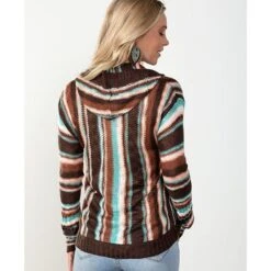 Rock & Roll Denim Chocolate Serape Hoodie -Western Cowboy Equipment Shop 67319 alt2