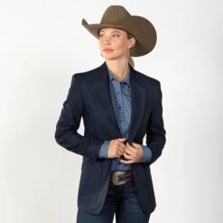 Lockbourne Navy Blazer -Western Cowboy Equipment Shop 6990 alt3