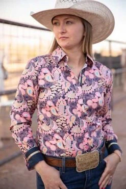 Peach Paisley Top 18 Peach Paisley Top -Western Cowboy Equipment Shop 70045 infl