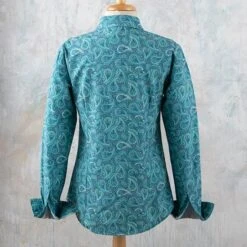 Teal Paisley Top -Western Cowboy Equipment Shop 70051 back