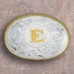 Montana Silversmiths Medium Initial Buckle -Western Cowboy Equipment Shop 700 e