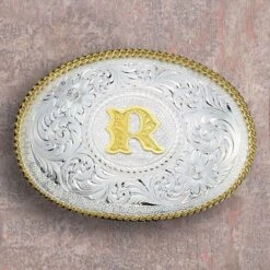 Montana Silversmiths Medium Initial Buckle -Western Cowboy Equipment Shop 700 r