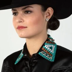 Embellished Sateen Black Copper Show Blouse 8 Embellished Sateen Black Copper Show Blouse -Western Cowboy Equipment Shop 70153 alt2