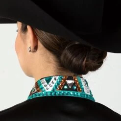 Embellished Sateen Black Copper Show Blouse 9 Embellished Sateen Black Copper Show Blouse -Western Cowboy Equipment Shop 70153 alt3