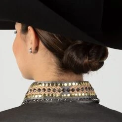 Silver Embellished Sheer Sleeve Show Blouse -Western Cowboy Equipment Shop 70167 alt4